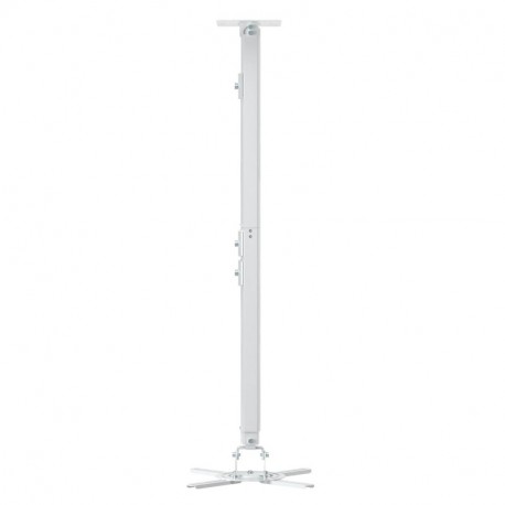 suptek White Projector Ceiling Mount Bracket Fits Flat or Sloped Ceiling Height Adjustable with Extendable Length 30.7-49.21inch,for LCD/DLP Projectors,White (PR05LW)