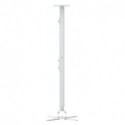 suptek White Projector Ceiling Mount Bracket Fits Flat or Sloped Ceiling Height Adjustable with Extendable Length 30.7-49.21inch,for LCD/DLP Projectors,White (PR05LW)