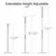 suptek White Projector Ceiling Mount Bracket Fits Flat or Sloped Ceiling Height Adjustable with Extendable Length 30.7-49.21inch,for LCD/DLP Projectors,White (PR05LW)