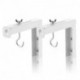suptek Universal Projector Screen Wall Mount L-Brackets Wall Hanging Mount 6 inch Adjustable Extension Mounting Hooks for Projection Screen up to 66 lbs, 30 kg Capacity Each, PRL001, White (1 Pair)