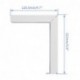 suptek Universal Projector Screen Wall Mount L-Brackets Wall Hanging Mount 6 inch Adjustable Extension Mounting Hooks for Projection Screen up to 66 lbs, 30 kg Capacity Each, PRL001, White (1 Pair)