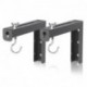 Suptek Universal Projector Screen Wall Mount L-Brackets Wall Hanging Mount 6 inch Adjustable Extension Mounting Hooks for Projection Screen up to 66 lbs, 30 kg Capacity Each, PRL001B, Black (1 Pair)