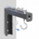 Suptek Universal Projector Screen Wall Mount L-Brackets Wall Hanging Mount 6 inch Adjustable Extension Mounting Hooks for Projection Screen up to 66 lbs, 30 kg Capacity Each, PRL001B, Black (1 Pair)
