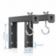 Suptek Universal Projector Screen Wall Mount L-Brackets Wall Hanging Mount 6 inch Adjustable Extension Mounting Hooks for Projection Screen up to 66 lbs, 30 kg Capacity Each, PRL001B, Black (1 Pair)