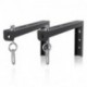 suptek Universal Projector Screen Wall Mount L-Brackets Wall Hanging Mount 12 inch Adjustable Extension Mounting Hooks for Projection Screen up to 80 lbs, PRL002B, Black (1 Pair)