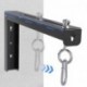 suptek Universal Projector Screen Wall Mount L-Brackets Wall Hanging Mount 12 inch Adjustable Extension Mounting Hooks for Projection Screen up to 80 lbs, PRL002B, Black (1 Pair)