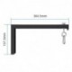 suptek Universal Projector Screen Wall Mount L-Brackets Wall Hanging Mount 12 inch Adjustable Extension Mounting Hooks for Projection Screen up to 80 lbs, PRL002B, Black (1 Pair)