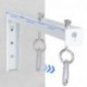 suptek Universal Projector Screen Wall Mount L-Brackets Wall Hanging Mount 12 inch Adjustable Extension Mounting Hooks for Projection Screen up to 80 lbs, PRL002W, White (1 Pair)