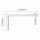 suptek Universal Projector Screen Wall Mount L-Brackets Wall Hanging Mount 12 inch Adjustable Extension Mounting Hooks for Projection Screen up to 80 lbs, PRL002W, White (1 Pair)