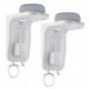Suptek Wall Outlet Shelf 2 Pack,Home Wall Shelf Organizer for Outlets,Perfect for Bathroom, Kitchen, Bedrooms,Hold Cell Phone,Speaker up to 20lbs,With Cable Management and Detachable Hooks,White(S3W2)