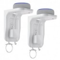Suptek Wall Outlet Shelf 2 Pack,Home Wall Shelf Organizer for Outlets,Perfect for Bathroom, Kitchen, Bedrooms,Hold Cell Phone,Speaker up to 20lbs,With Cable Management and Detachable Hooks,White(S3W2)