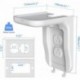 Suptek Wall Outlet Shelf 2 Pack,Home Wall Shelf Organizer for Outlets,Perfect for Bathroom, Kitchen, Bedrooms,Hold Cell Phone,Speaker up to 20lbs,With Cable Management and Detachable Hooks,White(S3W2)