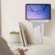 suptek Large Wall Outlet Shelf,Home Wall Shelf Organizer for Outlets,Perfect for Bathroom Kitchen,Bedrooms,Ideal for Cell Phone Speaker up to 20lbs,with Cable Management and Detachable Hooks (S3XLW)