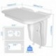 suptek Large Wall Outlet Shelf,Home Wall Shelf Organizer for Outlets,Perfect for Bathroom Kitchen,Bedrooms,Ideal for Cell Phone Speaker up to 20lbs,with Cable Management and Detachable Hooks (S3XLW)