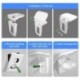 suptek Large Wall Outlet Shelf,Home Wall Shelf Organizer for Outlets,Perfect for Bathroom Kitchen,Bedrooms,Ideal for Cell Phone Speaker up to 20lbs,with Cable Management and Detachable Hooks (S3XLW)