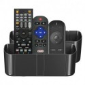 Suptek Remote Control Holder Wall Mount，Hole-Free TV Remote Holder for 3 or 4 Remotes, Black, Quantity 2，S4B2