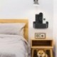 Suptek Remote Control Holder Wall Mount，Hole-Free TV Remote Holder for 3 or 4 Remotes, Black, Quantity 2，S4B2