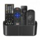 suptek Remote Control Holder Wall Mount，Hole-Free TV Remote Holder for 3 or 4 Remotes, Black, Quantity 1, S4B