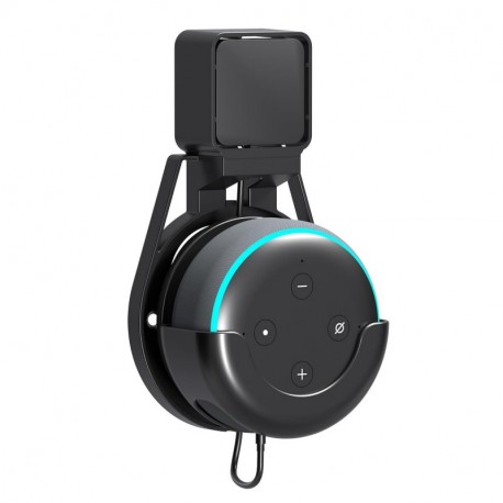 suptek Wall Mount Holder for Echo Dot 3rd Gen, Outlet Wall Mount Stand for Alexa, with Built-in Cable Management, Wall Screw or Stick-on Option, S5B