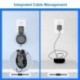 suptek Wall Mount Holder for Echo Dot 3rd Gen, Outlet Wall Mount Stand for Alexa, with Built-in Cable Management, Wall Screw or Stick-on Option, S5B