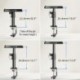 suptek Clamp-on Speaker Stand Desk Mount Set, Height Adjustment, Tilt, Swivel, 9.6 x 8.8 inch Trays, Universal Audio Holders for Computer and Bookshelf Speakers, Elevated Sound, 2 Pack, Black, SDM001B