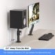 suptek Clamp-on Speaker Stand Desk Mount Set, Height Adjustment, Tilt, Swivel, 9.6 x 8.8 inch Trays, Universal Audio Holders for Computer and Bookshelf Speakers, Elevated Sound, 2 Pack, Black, SDM001B