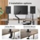 suptek Clamp-on Speaker Stand Desk Mount Set, Height Adjustment, Tilt, Swivel, 9.6 x 8.8 inch Trays, Universal Audio Holders for Computer and Bookshelf Speakers, Elevated Sound, 2 Pack, Black, SDM001B