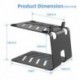 suptek 1 Pair of Desktop Speaker Stands with Vibration Absorption Pads, Metal Speaker Stands Pair Support Up to 33lbs Each, Desk Audio Stand for Bookshelf (5.9 x 5.5 x 5.2 inch), SDM002
