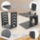 suptek 1 Pair of Desktop Speaker Stands with Vibration Absorption Pads, Metal Speaker Stands Pair Support Up to 33lbs Each, Desk Audio Stand for Bookshelf (5.9 x 5.5 x 5.2 inch), SDM002