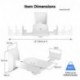suptek Dual Side Clamping Bookshelf Speaker Wall Mounting Bracket for Large Surrounding Sound Speakers, Hold Up to 55 lbs, White (SPM201W)