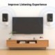 suptek Dual Side Clamping Bookshelf Speaker Wall Mounting Bracket for Large Surrounding Sound Speakers, Hold Up to 55 lbs, White (SPM201W)