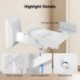 suptek Dual Side Clamping Bookshelf Speaker Wall Mounting Bracket for Large Surrounding Sound Speakers, Hold Up to 55 lbs, White (SPM201W)