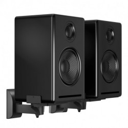 suptek Large Dual Side Clamping Bookshelf Speaker Wall Mounting Bracket for Large Surrounding Sound Speakers, Hold up to 66lbs Black SPM201XL