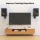 suptek Large Dual Side Clamping Bookshelf Speaker Wall Mounting Bracket for Large Surrounding Sound Speakers, Hold up to 66lbs Black SPM201XL