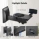 suptek Large Dual Side Clamping Bookshelf Speaker Wall Mounting Bracket for Large Surrounding Sound Speakers, Hold up to 66lbs Black SPM201XL