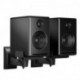 Suptek Speaker Wall Mounts - Dual Speaker Stands for Surround Sound, Universal Bracket, Tilt Swivel Shelves Up To 55lbs (Black, 2 Pack)SWM201