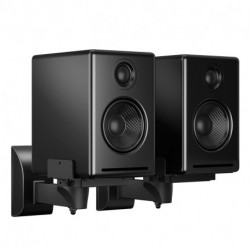 Suptek Speaker Wall Mounts - Dual Speaker Stands for Surround Sound, Universal Bracket, Tilt Swivel Shelves Up To 55lbs (Black, 2 Pack)SWM201