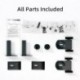 Suptek Speaker Wall Mounts - Dual Speaker Stands for Surround Sound, Universal Bracket, Tilt Swivel Shelves Up To 55lbs (Black, 2 Pack)SWM201