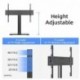 Suptek Reinforced Universal TV Stand for Large TVs in 37-75 inch, Upgraded Height Adjustment Table Top Tall TV Stand Mount, Heavy Duty TV Replacement Stand with Tempered Glass Base Up to 99lbs, TS203