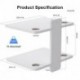 suptek Floating TV Shelf, Wooden Wall Mounted Shelves for DVD Players, Cable Boxes, Routers, Game Consoles-Holds Up to 15.4lbs, Includes 2 Shelves, Ideal for Living Room Decor (CS502W)