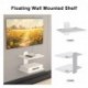 suptek Floating TV Shelf, Wooden Wall Mounted Shelves for DVD Players, Cable Boxes, Routers, Game Consoles-Holds Up to 15.4lbs, Includes 2 Shelves, Ideal for Living Room Decor (CS502W)