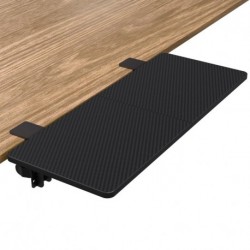 Suptek Clamp-on 9.5 x 23.6 inch Desk Extender, Wrist Support, Foldable Keyboard Tray Platform, Suitable for Office Desks, Carbon Fiber, DSF3L