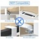 suptek Large Keyboard Tray Under Desk Pull Out with C Clamp Mount, Computer Keyboard & Mouse Tray, 34 (38 Including Clamps) x 11.8 inch Slide-Out Platform Computer Drawer for Typing, White, DSF1LW