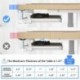 suptek Large Keyboard Tray Under Desk Pull Out with C Clamp Mount, Computer Keyboard & Mouse Tray, 34 (38 Including Clamps) x 11.8 inch Slide-Out Platform Computer Drawer for Typing, White, DSF1LW