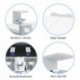 suptek Large Keyboard Tray Under Desk Pull Out with C Clamp Mount, Computer Keyboard & Mouse Tray, 34 (38 Including Clamps) x 11.8 inch Slide-Out Platform Computer Drawer for Typing, White, DSF1LW
