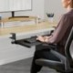 suptek Keyboard Tray Under Desk Pull Out with Adjustable 45° C Clamp for L Shaped Desk, Computer Keyboard & Mouse Tray, 25.6 (30 Including Clamps) x 11.8 inch, Black, DSF1R