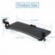 suptek Keyboard Tray Under Desk Pull Out with Adjustable 45° C Clamp for L Shaped Desk, Computer Keyboard & Mouse Tray, 25.6 (30 Including Clamps) x 11.8 inch, Black, DSF1R