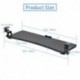 suptek Large Keyboard Tray Under Desk Pull Out with C Clamp Mount, Computer Keyboard & Mouse Tray, 34 (38 Including Clamps) x 11.8 inch Slide-Out Platform Computer Drawer for Typing, Black, DSF1LB