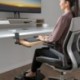 suptek Keyboard Tray Under Desk Pull Out with C Clamp Mount, Computer Keyboard & Mouse Tray, 25.6 (30 Including Clamps) x 11.8 inch Slide-Out Platform Computer Drawer for Typing, Dark Wood, DSF1SM