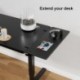 Suptek Clamp-on 9.5 x 23.6 inch Desk Extender, Wrist Support, Foldable Keyboard Tray Platform, Suitable for Office Desks, Black, DSF3LB
